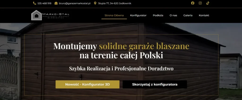 Nowa strona Markostal - po optymalizacji